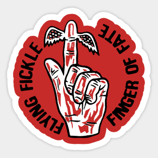 The Flying Fickle Finger Of Fate Sticker